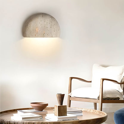 Nomaenest Selunaire - Moon-Shaped Travertine Wall Light