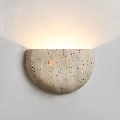 Nomaenest Selunaire - Moon-Shaped Travertine Wall Light