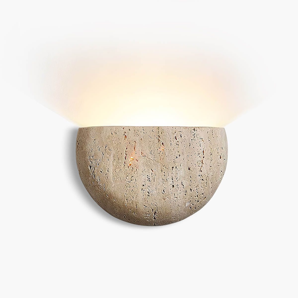 Nomaenest Selunaire - Moon-Shaped Travertine Wall Light