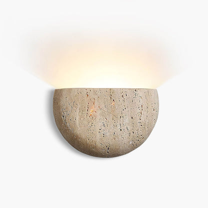 Nomaenest Selunaire - Moon-Shaped Travertine Wall Light
